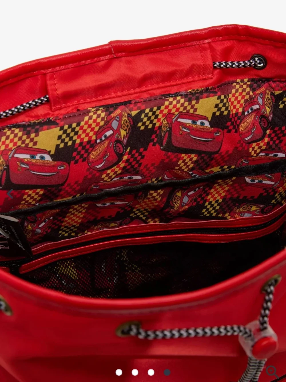 Disney Pixar Cars Lightning McQueen Patches Full-Size Backpack with Coin Purse